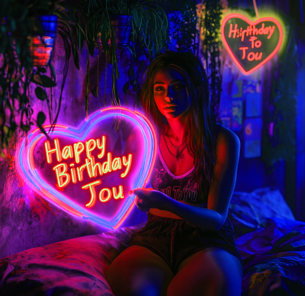 Happy Birthday Neon Light | Personalized Neon Light | Custom Neon Light | Neon Light | Custom Neon Light | Custom Neon Light | Room Decoration | Personalized Gift | Name Custom Happy Birthday Neon Light | Custom Neon Logo | Custom LED Logo - 图片 3