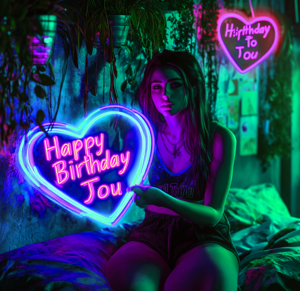 Happy Birthday Neon Light | Personalized Neon Light | Custom Neon Light | Neon Light | Custom Neon Light | Custom Neon Light | Room Decoration | Personalized Gift | Name Custom Happy Birthday Neon Light | Custom Neon Logo | Custom LED Logo - 图片 4