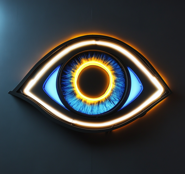 Eye Neon Logo | Beautiful Room Decoration | Personalized Gifts | Good Luck Logo | God's Eye Wall Decoration | Neon LED Lamp Wall Hanging Bedroom | Custom neon sign | Custom led sign