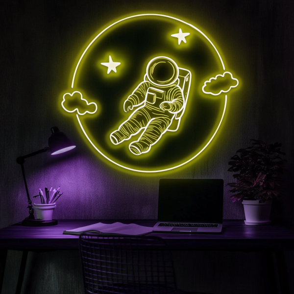 Explore Galaxy Glowing Neon Wall Art | Ideal for Science Fiction Lovers | Cosmic Neon | Custom Neon Logo | Custom LED Logo