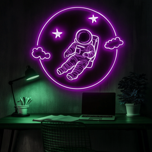 Explore Galaxy Glowing Neon Wall Art | Ideal for Science Fiction Lovers | Cosmic Neon | Custom Neon Logo | Custom LED Logo - 图片 2