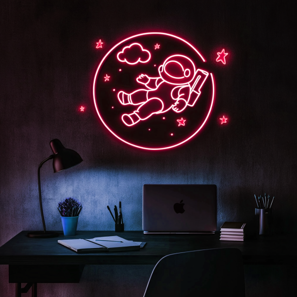 Custom Astronaut Neon | Astronaut LED Neon | Space Wall Mount | Space Theme Children's Room Decoration | Children's Birthday Gift | Custom Neon Sign | Custom LED Logo - 图片 4