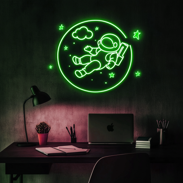 Custom Astronaut Neon | Astronaut LED Neon | Space Wall Mount | Space Theme Children's Room Decoration | Children's Birthday Gift | Custom Neon Sign | Custom LED Logo - 图片 2
