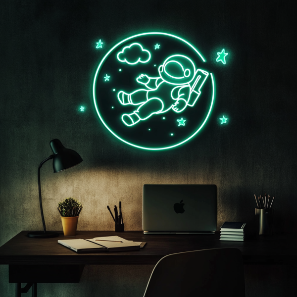 Custom Astronaut Neon | Astronaut LED Neon | Space Wall Mount | Space Theme Children's Room Decoration | Children's Birthday Gift | Custom Neon Sign | Custom LED Logo