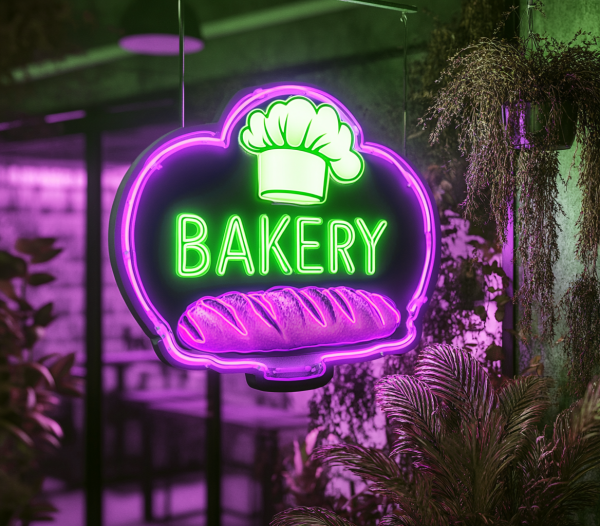 Bakery Neon Signboard | Bakery LED Signboard | Bakery Light Signboard | Bread Neon Signboard | Commercial Neon Signboard | LED Commercial Signboard | Neon Signboard Wall Decoration | Custom Neon Sign | Custom LED Sign - 图片 3