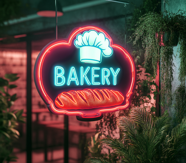 Bakery Neon Signboard | Bakery LED Signboard | Bakery Light Signboard | Bread Neon Signboard | Commercial Neon Signboard | LED Commercial Signboard | Neon Signboard Wall Decoration | Custom Neon Sign | Custom LED Sign - 图片 2
