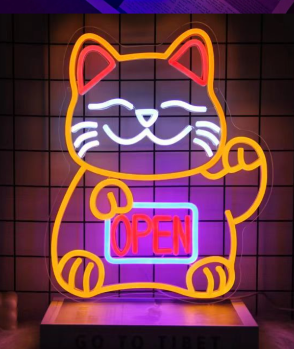 Lucky Cat Neon | Lucky Cat | Lucky Cat Neon | Anime Neon | Custom Neon | Commercial Neon | Bar LED Light | Custom neon sign | custom led sign