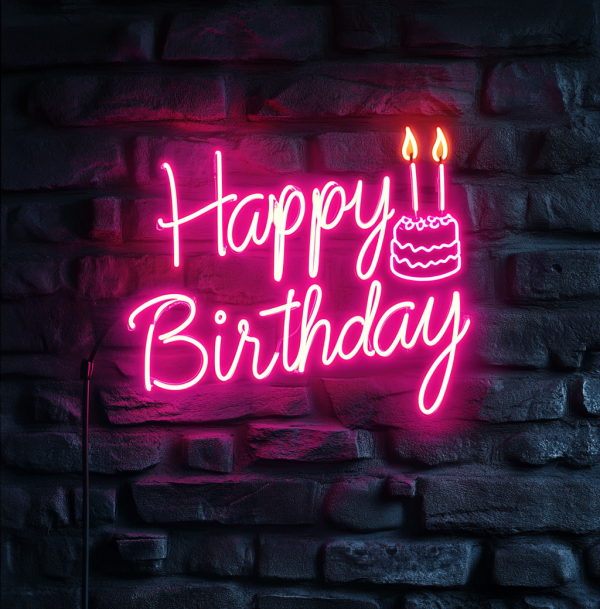 Birthday gift | Happy birthday neon sign for wall decoration | Birthday birthday LED light | Happy birthday wall decoration neon sign | Birthday gift | Custom neon sign | Custom led sign