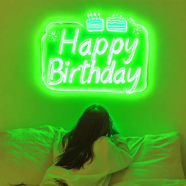 Custom Neon | Happy Birthday, Birthday Cake Neon | LED Bedroom Neon | Neon Art | Neon Party | Neon Wall Decoration | Neon Bar | Custom Neon Sign | Custom LED Sign - 图片 4