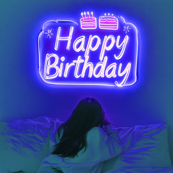 Custom Neon | Happy Birthday, Birthday Cake Neon | LED Bedroom Neon | Neon Art | Neon Party | Neon Wall Decoration | Neon Bar | Custom Neon Sign | Custom LED Sign - 图片 3
