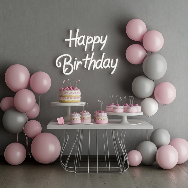 Happy Birthday Neon | Party Neon | Custom Birthday Party LED Light | Home Wall Decoration | Neon Party Background | Decoration | Birthday Gift | Custom neon sign | Custom led sign - 图片 4