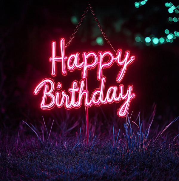 Happy Birthday Neon | Birthday Party LED Neon | Party Decorative Wall Art | Personalized Gifts | Custom neon sign | Custom led sign - 图片 4