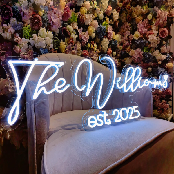 Wedding Reception Custom Neon | Custom Surname Neon Sign | LED Neon Wedding Decoration | Neon Customization | Custom Last Name Logo | Home Decoration | Custom Neon Sign | Custom LED Logo