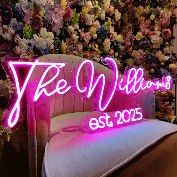 Wedding Reception Custom Neon | Custom Surname Neon Sign | LED Neon Wedding Decoration | Neon Customization | Custom Last Name Logo | Home Decoration | Custom Neon Sign | Custom LED Logo - 图片 2