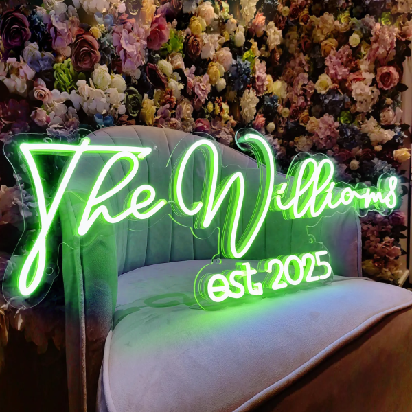Wedding Reception Custom Neon | Custom Surname Neon Sign | LED Neon Wedding Decoration | Neon Customization | Custom Last Name Logo | Home Decoration | Custom Neon Sign | Custom LED Logo - 图片 4