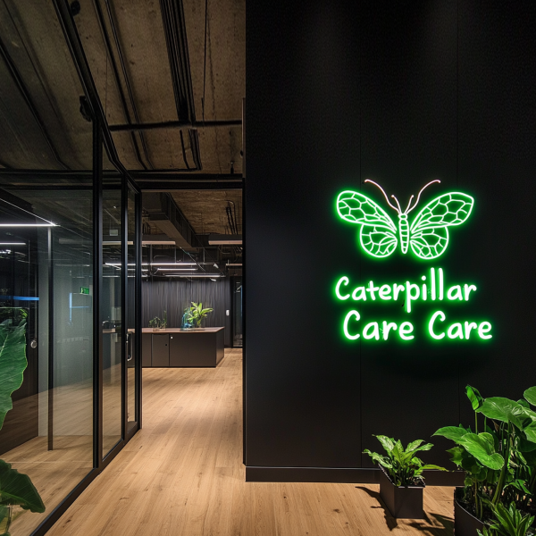 Customized Caterpillar Neon | Neon Art | Wall Art Neon | Gift for Insect Lovers | Bar Decoration Neon | Customized Neon Logo | Customized LED Logo