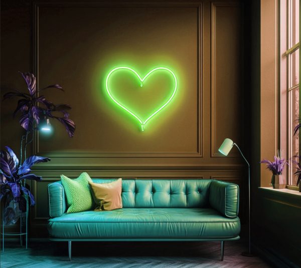 Neon Heart-shaped Logo - Red LED Heart-shaped Light Decoration | Wedding | Anniversary | Valentine's Day | Mother's Day | Birthday Party Hanging | LED Neon Heart | Valentine's Day Wall Sign l Custom neon sign | Custom led sign - 图片 3