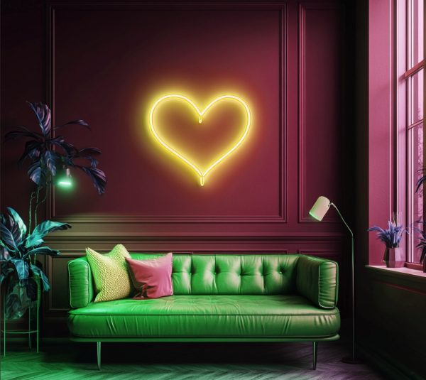 Neon Heart-shaped Logo - Red LED Heart-shaped Light Decoration | Wedding | Anniversary | Valentine's Day | Mother's Day | Birthday Party Hanging | LED Neon Heart | Valentine's Day Wall Sign l Custom neon sign | Custom led sign - 图片 4