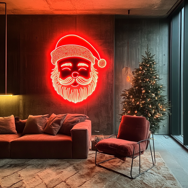 Santa's neon sign | for wall decoration | light up neon sign | for bar | living room | bedroom | party | office | home decoration l Custom neon sign | Custom led sign - 图片 2