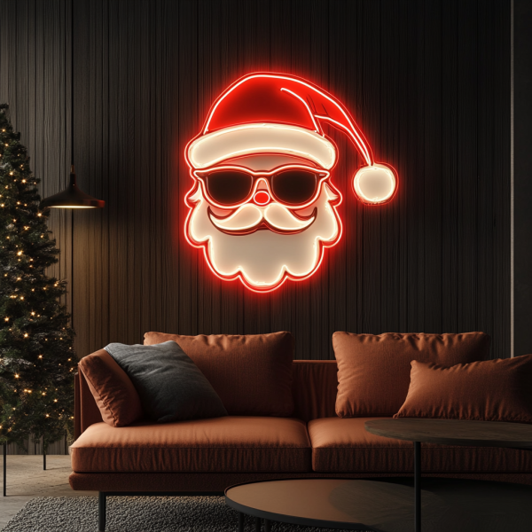 Santa's neon sign | for wall decoration | light up neon sign | for bar | living room | bedroom | party | office | home decoration l Custom neon sign | Custom led sign - 图片 4