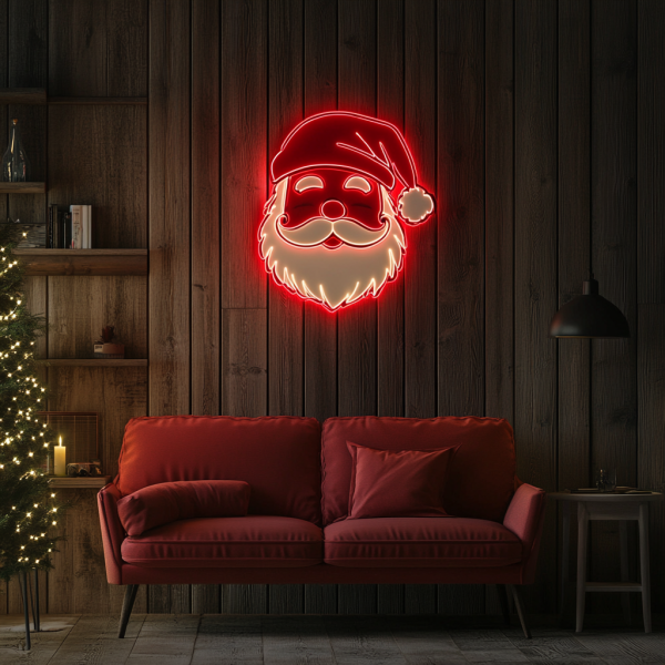 Santa's neon sign | for wall decoration | light up neon sign | for bar | living room | bedroom | party | office | home decoration l Custom neon sign | Custom led sign