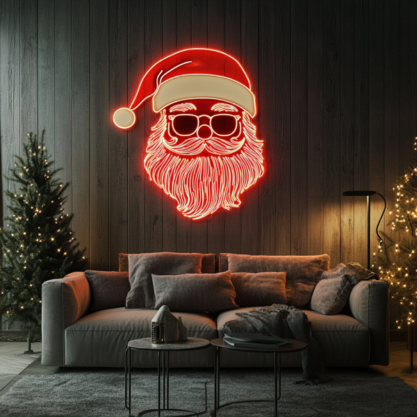 Merry Christmas neon light | Santa Claus LED logo | Christmas neon light | Wall decoration neon light | USB power switch | bedroom | living room | Christmas party decorative light sign Custom neon sign | Custom led sign - 图片 2