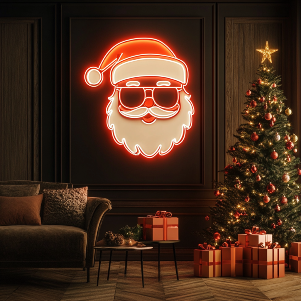 Merry Christmas neon light | Santa Claus LED logo | Christmas neon light | Wall decoration neon light | USB power switch | bedroom | living room | Christmas party decorative light sign Custom neon sign | Custom led sign - 图片 3