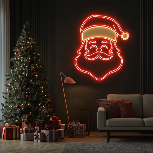 Merry Christmas neon light | Santa Claus LED logo | Christmas neon light | Wall decoration neon light | USB power switch | bedroom | living room | Christmas party decorative light sign Custom neon sign | Custom led sign