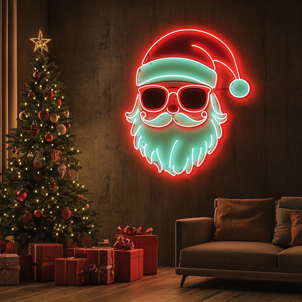 Merry Christmas neon light | Santa Claus LED logo | Christmas neon light | Wall decoration neon light | USB power switch | bedroom | living room | Christmas party decorative light sign Custom neon sign | Custom led sign - 图片 4