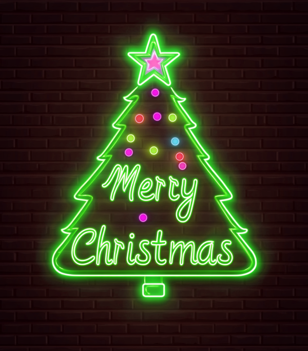 Christmas Tree Neon | LED Neon Wall Decoration | Suitable for Holiday Decoration | Christmas Tree Light | Holiday Neon | Unique Christmas Gifts for Home and Office | Custom neon sign | Custom led sign - 图片 2