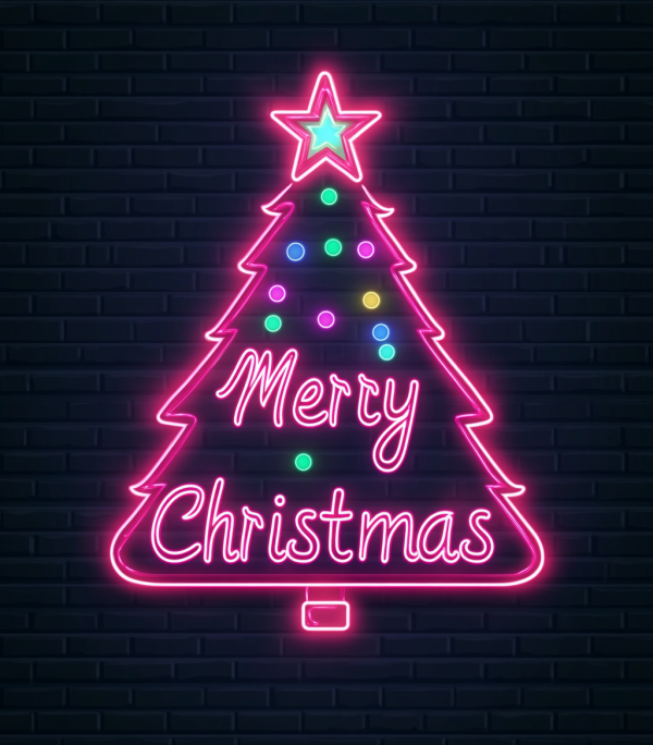 Christmas Tree Neon | LED Neon Wall Decoration | Suitable for Holiday Decoration | Christmas Tree Light | Holiday Neon | Unique Christmas Gifts for Home and Office | Custom neon sign | Custom led sign