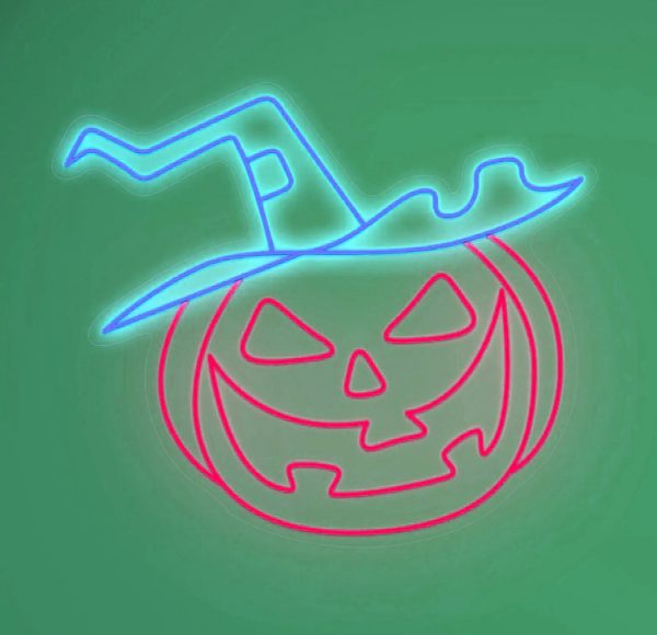 Charming pumpkin lights and hat neon lights | Halloween fun whimsical LED decoration | Custom neon signs | Custom LED signs - 图片 3