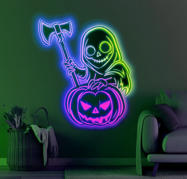 Keep Horror Neon Sign | Ghost Cat Neon Light | Funny Halloween Wall Decoration | Halloween Party Decoration | Horror Neon | Horror Season Room Sign | Custom Neon Sign | Custom LED Logo - 图片 2