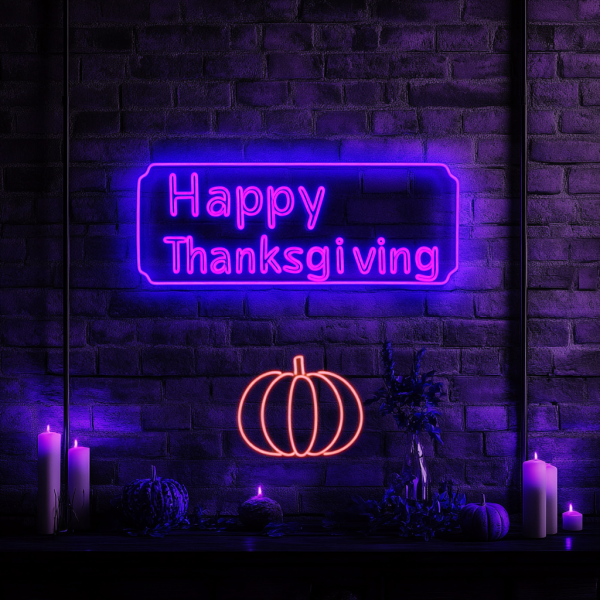 Thanksgiving Neon Sign | Thanksgiving LED Light | Custom Neon Sign | Thanksgiving Light Sign Decoration | Autumn Wall Art | Thanksgiving Wall Sign | Custom Neon Sign | Custom LED Sign - 图片 2