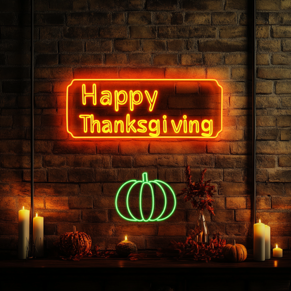 Thanksgiving Neon Sign | Thanksgiving LED Light | Custom Neon Sign | Thanksgiving Light Sign Decoration | Autumn Wall Art | Thanksgiving Wall Sign | Custom Neon Sign | Custom LED Sign