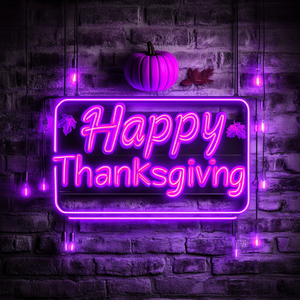Thanksgiving Decorative Neon | Thanksgiving Party Decoration | Thanksgiving Logo | Gift Neon | Pumpkin Logo | Custom Neon Logo | Custom LED Logo - 图片 2