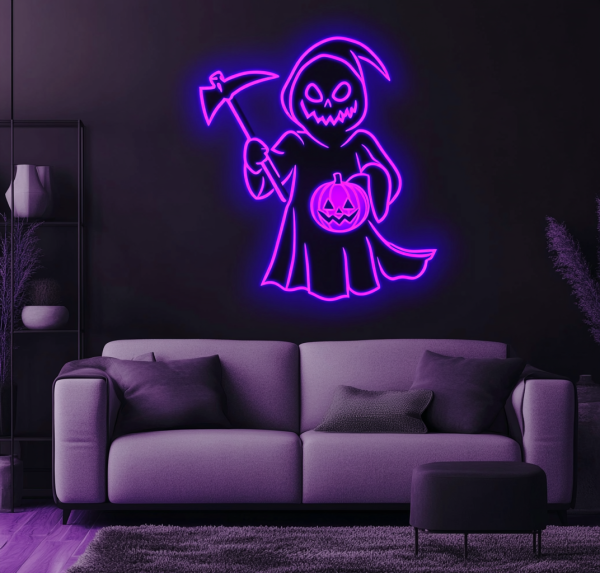 Horror death ghost | Halloween decoration creates a creepy atmosphere | Custom neon logo | Custom LED logo - 图片 4