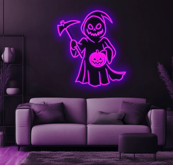 Horror death ghost | Halloween decoration creates a creepy atmosphere | Custom neon logo | Custom LED logo - 图片 2