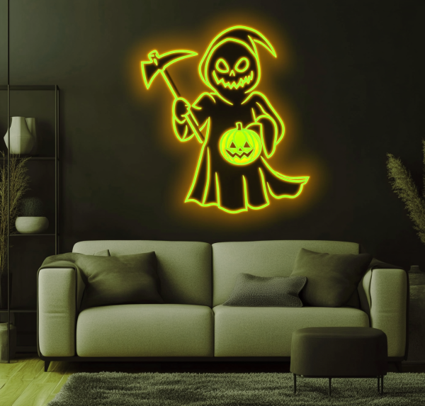 Horror death ghost | Halloween decoration creates a creepy atmosphere | Custom neon logo | Custom LED logo - 图片 3