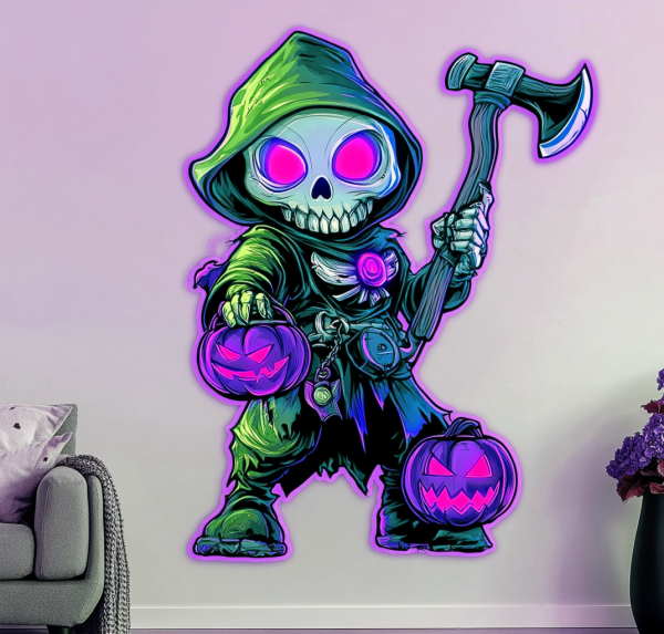 Horror Neon | Halloween Ghost Neon | Custom Neon Light | Cute Ghost Sign | Horror LED Logo | Ghost Wall Sign | Halloween Wall Decoration | Custom Neon Logo | Custom LED Logo - 图片 2