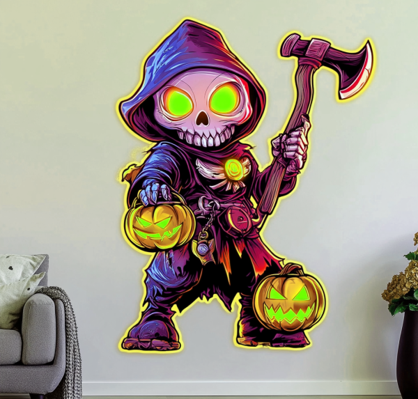 Horror Neon | Halloween Ghost Neon | Custom Neon Light | Cute Ghost Sign | Horror LED Logo | Ghost Wall Sign | Halloween Wall Decoration | Custom Neon Logo | Custom LED Logo - 图片 3