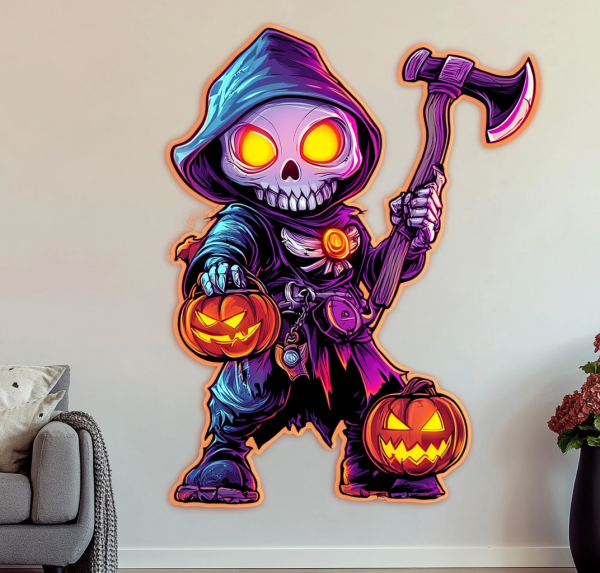 Horror Neon | Halloween Ghost Neon | Custom Neon Light | Cute Ghost Sign | Horror LED Logo | Ghost Wall Sign | Halloween Wall Decoration | Custom Neon Logo | Custom LED Logo