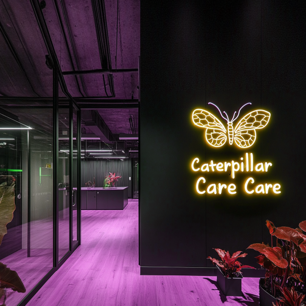 Customized Caterpillar Neon | Neon Art | Wall Art Neon | Gift for Insect Lovers | Bar Decoration Neon | Customized Neon Logo | Customized LED Logo - 图片 3