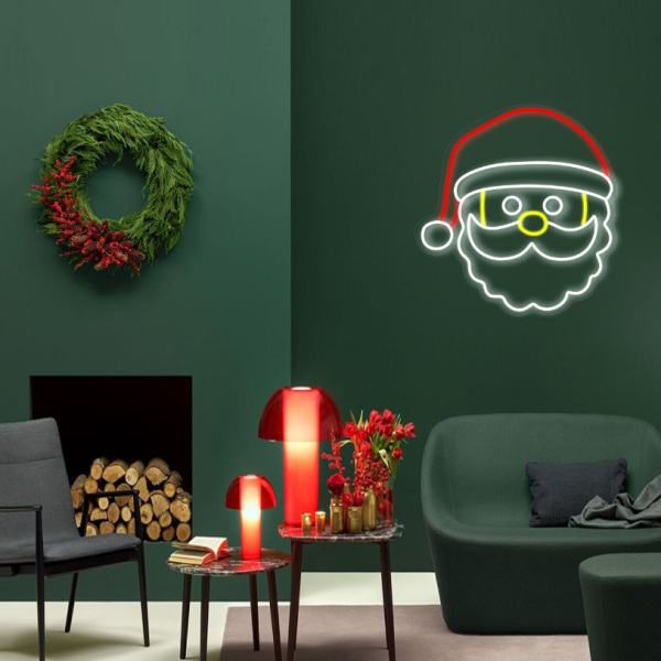 Santa Claus neon sign | Santa Claus LED light | Santa Claus Christmas neon sign | Santa Claus decoration | Christmas decoration | Merry Christmas home logo | Custom neon sign | Custom LED sign