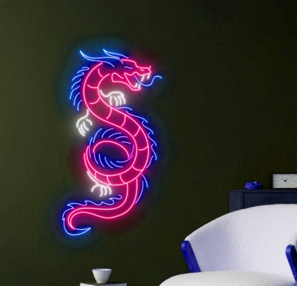 Dragon Neon LED Light | Year of the Dragon Custom Neon Light | New Year Decoration | Lunar New Year Dragon Decoration | Restaurant Decoration | Custom Neon Logo | Custom LED Logo - 图片 3