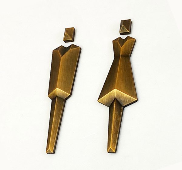 Customized high-end series luxury 3D metal signage | bathroom signage | bathroom signage | bathroom signage | toilet signage | door signage | hotel signage - 图片 2