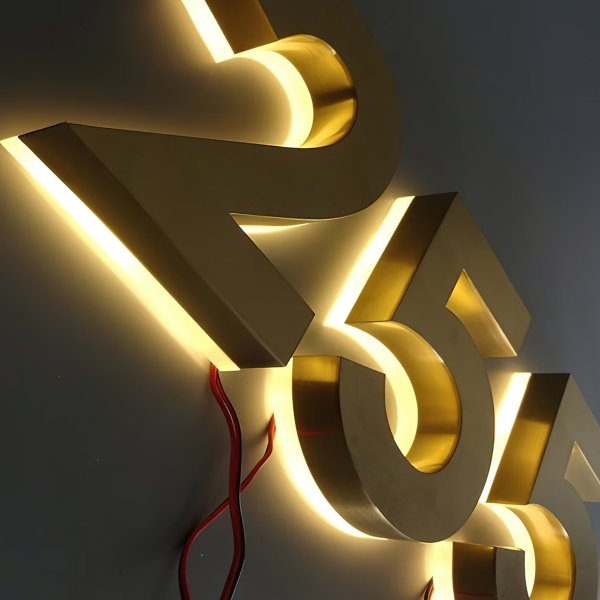 3D back luminous commercial signage | LED metal logo signage | Luminous signage | Personalized signage | Company signage | Commercial signage - 图片 4