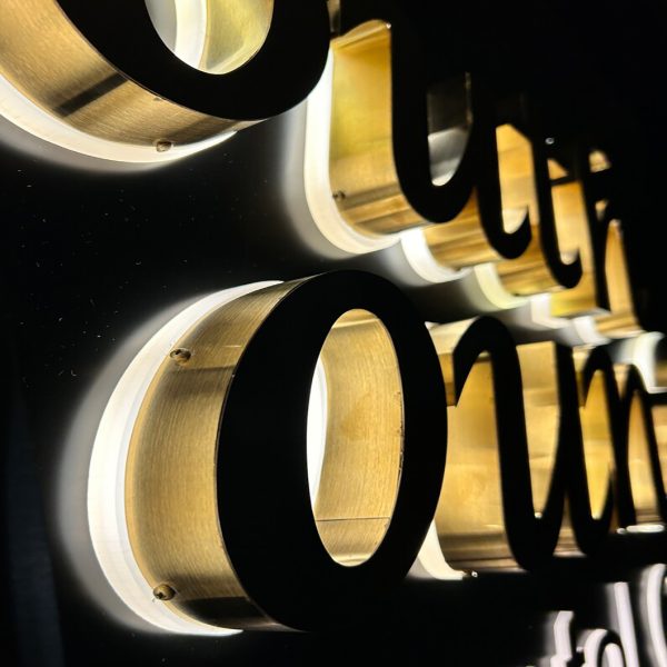3D backlit signage | customized outdoor logo | lighting signage 3D brushed metal characters | 3D commercial signage | 3D customized office signage | 3D led signage | 3D led signage - 图片 4