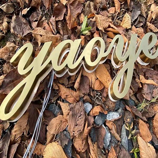 3D metal back glowing word door signboard | mini back glowing word acrylic billboard | company image wall customization - 图片 2