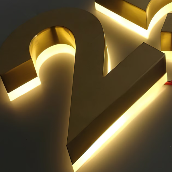 3D back luminous commercial signage | LED metal logo signage | Luminous signage | Personalized signage | Company signage | Commercial signage - 图片 2